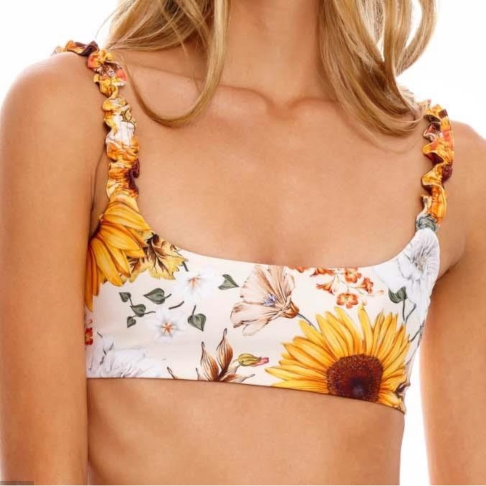 Agua Bendita Reversible Evie Sunshower Adele Tie Back Top